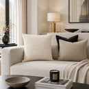 Modern European furniture - Beige Woven Down Insert Pillow - www.oroatrade.com