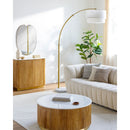 Hospitality furniture - 2-Tier White Linen Floor Lamp - www.oroatrade.com