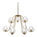 Contract furniture - Clear Glass Orbs 9-Light Chandelier - www.oroatrade.com