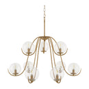 Contract furniture - Clear Glass Orbs 9-Light Chandelier - www.oroatrade.com