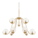 Contract furniture - Clear Glass Orbs 9-Light Chandelier - www.oroatrade.com