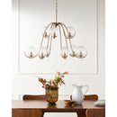 Contract furniture - Clear Glass Orbs 9-Light Chandelier - www.oroatrade.com