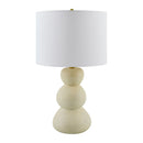 Contract furniture - White Linen Modern Table Lamp - www.oroatrade.com