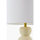 Contract furniture - White Linen Modern Table Lamp - www.oroatrade.com