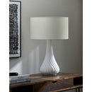 Hospitality furniture - White Concrete Linen Table Lamp - www.oroatrade.com