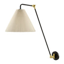Contract furniture - White Pleated Shade Wall Lamp - www.oroatrade.com
