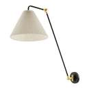Contract furniture - White Pleated Shade Wall Lamp - www.oroatrade.com