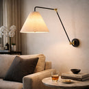 Contract furniture - White Pleated Shade Wall Lamp - www.oroatrade.com