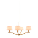 Contract furniture - White Linen 6-Light Chandelier - www.oroatrade.com