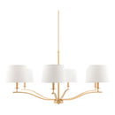 Contract furniture - White Linen 6-Light Chandelier - www.oroatrade.com
