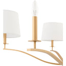 Contract furniture - White Linen 6-Light Chandelier - www.oroatrade.com