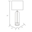Hospitality furniture - Clear Glass Body Table Lamp - www.oroatrade.com
