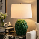 Hospitality furniture - Reliefed Ceramic Accent Table Lamp - www.oroatrade.com