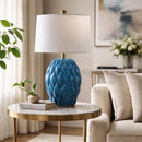 Hospitality furniture - Reliefed Ceramic Accent Table Lamp - www.oroatrade.com