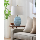 Hospitality furniture - Reliefed Ceramic Accent Table Lamp - www.oroatrade.com