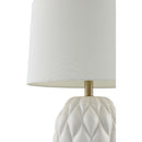Hospitality furniture - Reliefed Ceramic Accent Table Lamp - www.oroatrade.com