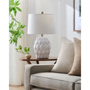 Hospitality furniture - Reliefed Ceramic Accent Table Lamp - www.oroatrade.com
