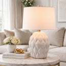 Hospitality furniture - Reliefed Ceramic Accent Table Lamp - www.oroatrade.com