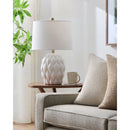 Hospitality furniture - Reliefed Ceramic Accent Table Lamp - www.oroatrade.com