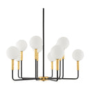 Contract furniture - 10-Light White Glass Chandelier - www.oroatrade.com
