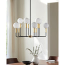 Contract furniture - 10-Light White Glass Chandelier - www.oroatrade.com