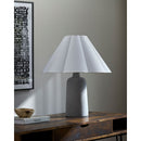 Hospitality furniture - White Cotton Concrete Table Lamp - www.oroatrade.com