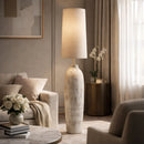 Hospitality furniture - Painted Cream Cement Floor Lamp - www.oroatrade.com