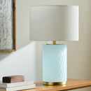 Modern European furniture - Glass Base Accent Table Lamp - www.oroatrade.com