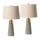 Contract furniture - Beige Linen Concrete Table Lamps (2)  - www.oroatrade.com