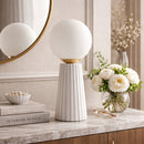 Hospitality furniture - Fluted Ceramic Glass Table Lamp - www.oroatrade.com