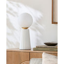 Hospitality furniture - Fluted Ceramic Glass Table Lamp - www.oroatrade.com