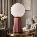 Hospitality furniture - Fluted Ceramic Glass Table Lamp - www.oroatrade.com