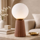 Hospitality furniture - Fluted Ceramic Glass Table Lamp - www.oroatrade.com