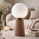 Hospitality furniture - Fluted Ceramic Glass Table Lamp - www.oroatrade.com