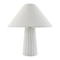 Hospitality furniture - Fluted Ceramic Linen Table Lamp - www.oroatrade.com