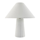 Hospitality furniture - Fluted Ceramic Linen Table Lamp - www.oroatrade.com