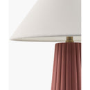Hospitality furniture - Fluted Ceramic Linen Table Lamp - www.oroatrade.com