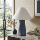 Hospitality furniture - Fluted Ceramic Linen Table Lamp - www.oroatrade.com