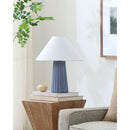 Hospitality furniture - Fluted Ceramic Linen Table Lamp - www.oroatrade.com