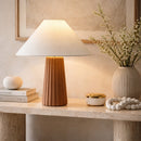 Hospitality furniture - Fluted Ceramic Linen Table Lamp - www.oroatrade.com