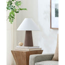 Hospitality furniture - Fluted Ceramic Linen Table Lamp - www.oroatrade.com
