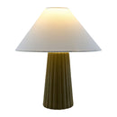 Hospitality furniture - Fluted Ceramic Linen Table Lamp - www.oroatrade.com