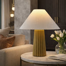Hospitality furniture - Fluted Ceramic Linen Table Lamp - www.oroatrade.com