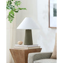 Hospitality furniture - Fluted Ceramic Linen Table Lamp - www.oroatrade.com