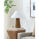 Hospitality furniture - Fluted Ceramic Linen Table Lamp - www.oroatrade.com