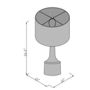 Hospitality furniture - Tan Seagrass Accent Table Lamp - www.oroatrade.com