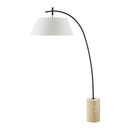 Modern European furniture - White Linen Tilted Floor Lamp - www.oroatrade.com