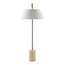 Modern European furniture - White Linen Tilted Floor Lamp - www.oroatrade.com