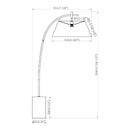 Modern European furniture - White Linen Tilted Floor Lamp - www.oroatrade.com