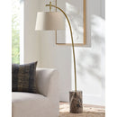 Hospitality furniture - Linen Shade Sloped Floor Lamp - www.oroatrade.com